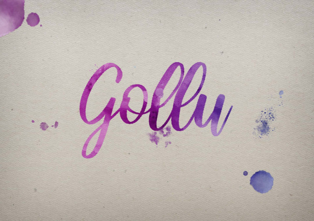 Free photo of Gollu Watercolor Name DP