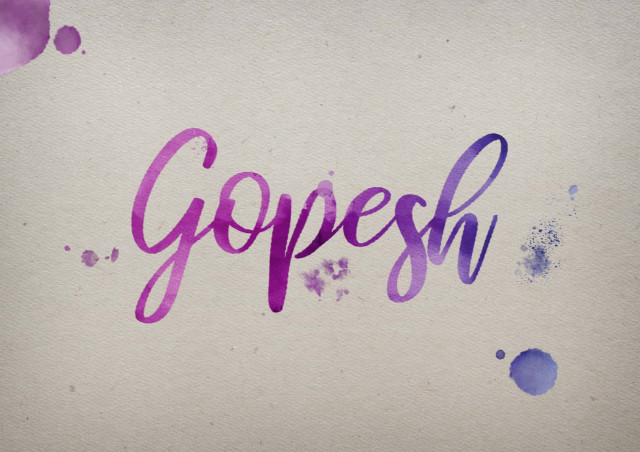 Free photo of Gopesh Watercolor Name DP