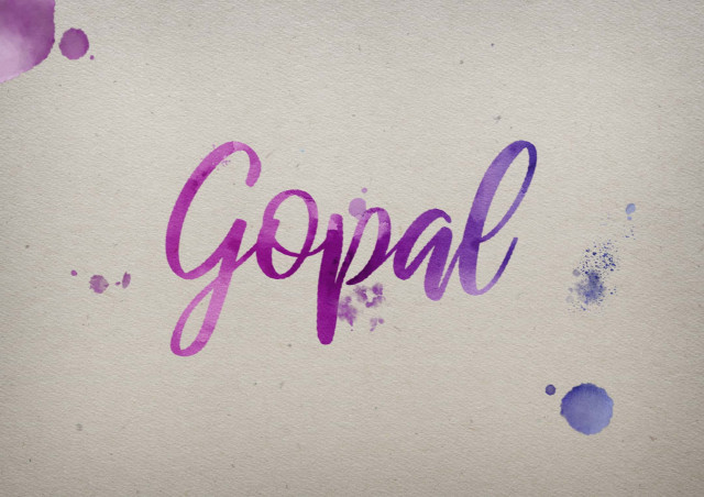 Free photo of Gopal Watercolor Name DP