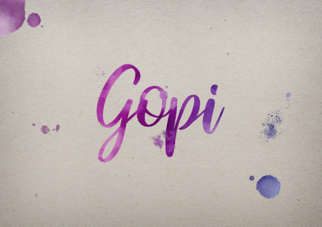 Free photo of Gopi Watercolor Name DP