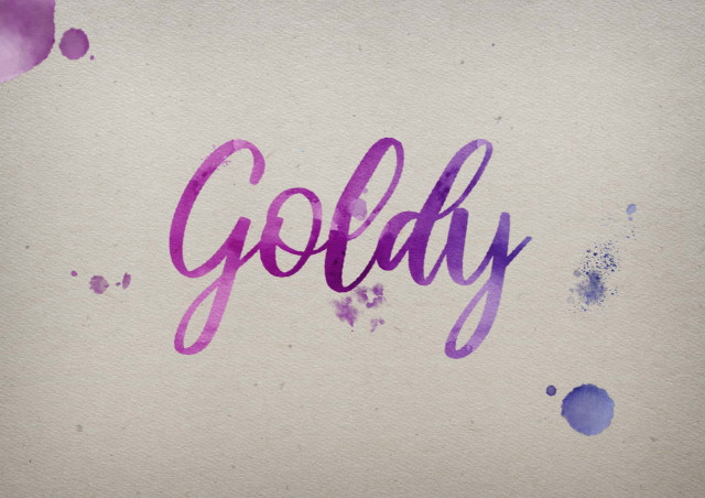 Free photo of Goldy Watercolor Name DP