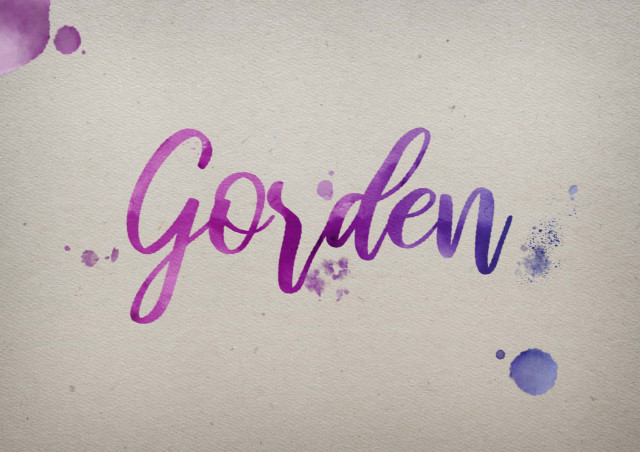 Free photo of Gorden Watercolor Name DP