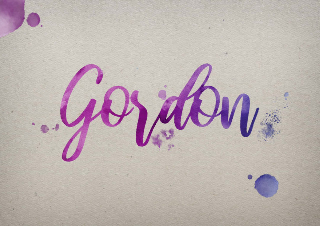 Free photo of Gordon Watercolor Name DP