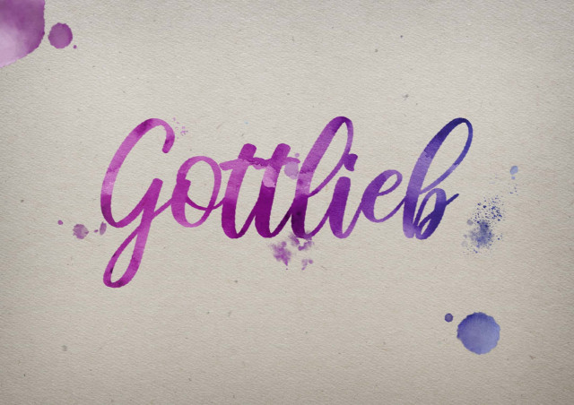Free photo of Gottlieb Watercolor Name DP