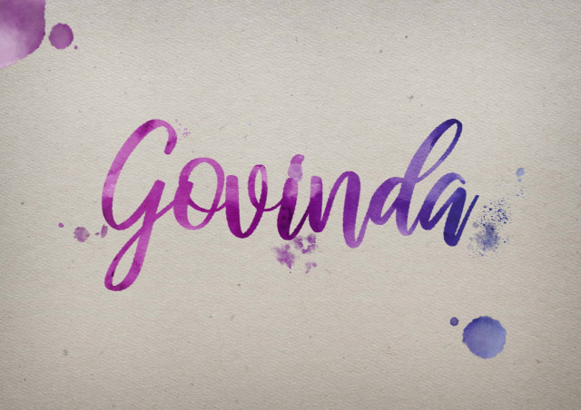 Free photo of Govinda Watercolor Name DP