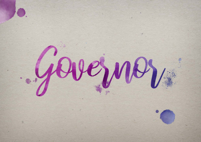 Free photo of Governor Watercolor Name DP