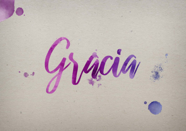 Free photo of Gracia Watercolor Name DP