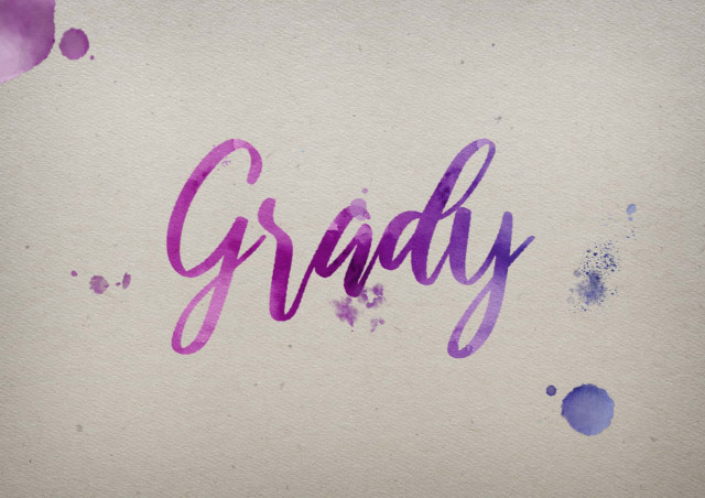 Free photo of Grady Watercolor Name DP