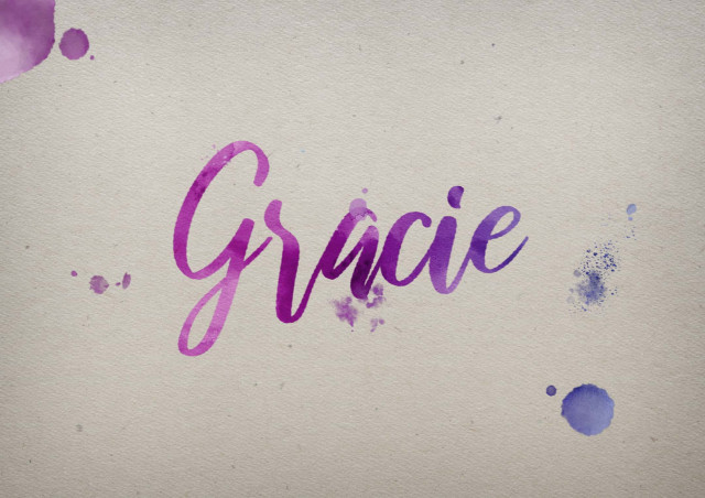 Free photo of Gracie Watercolor Name DP