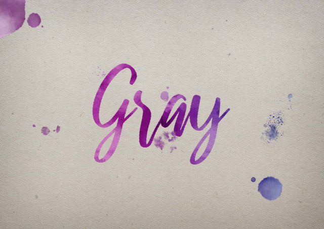 Free photo of Gray Watercolor Name DP