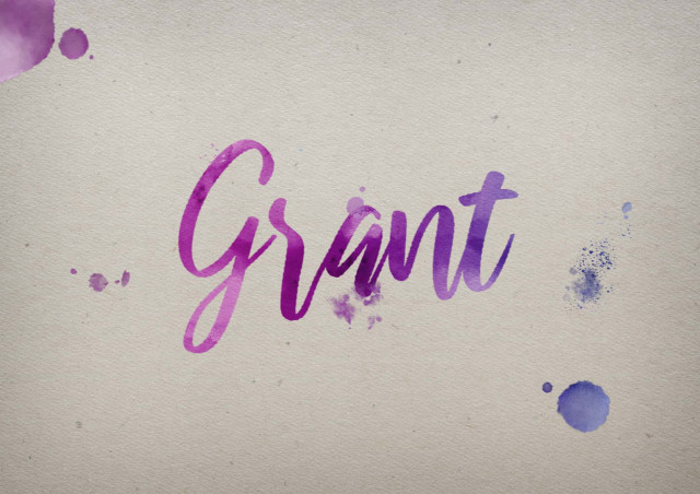 Free photo of Grant Watercolor Name DP