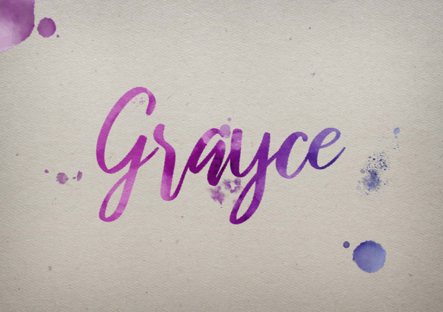 Free photo of Grayce Watercolor Name DP