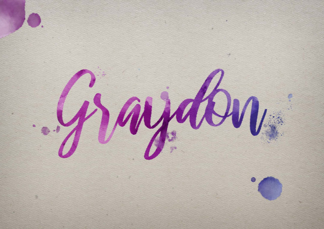 Free photo of Graydon Watercolor Name DP