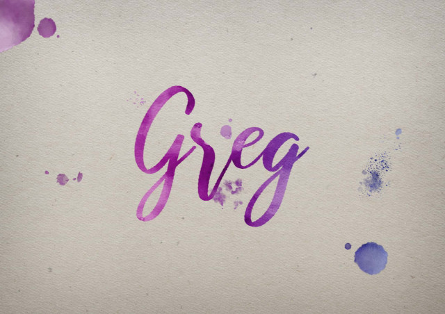 Free photo of Greg Watercolor Name DP