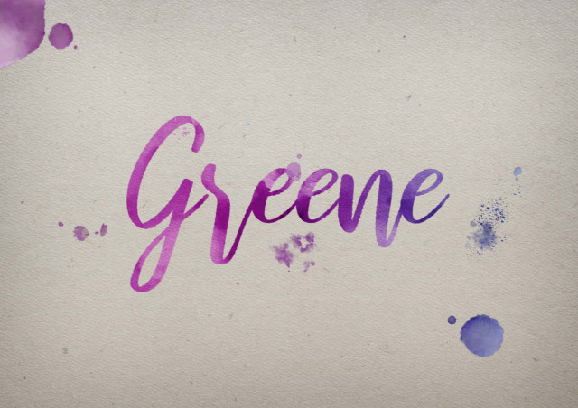 Free photo of Greene Watercolor Name DP