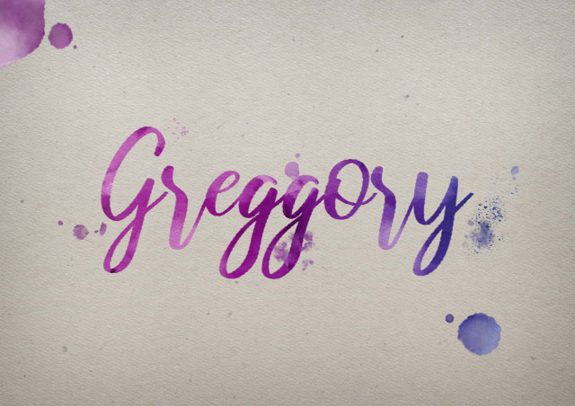 Free photo of Greggory Watercolor Name DP