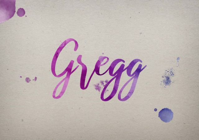 Free photo of Gregg Watercolor Name DP