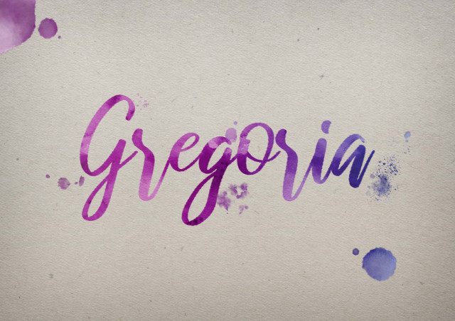 Free photo of Gregoria Watercolor Name DP