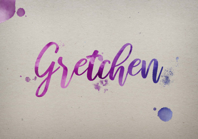 Free photo of Gretchen Watercolor Name DP
