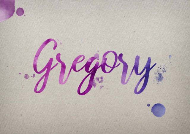 Free photo of Gregory Watercolor Name DP