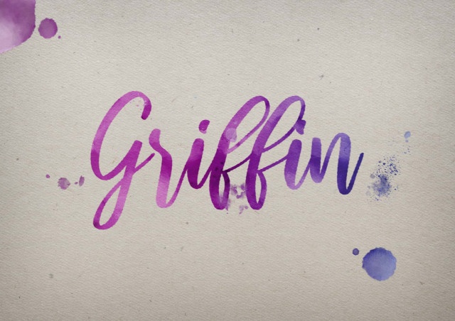 Free photo of Griffin Watercolor Name DP