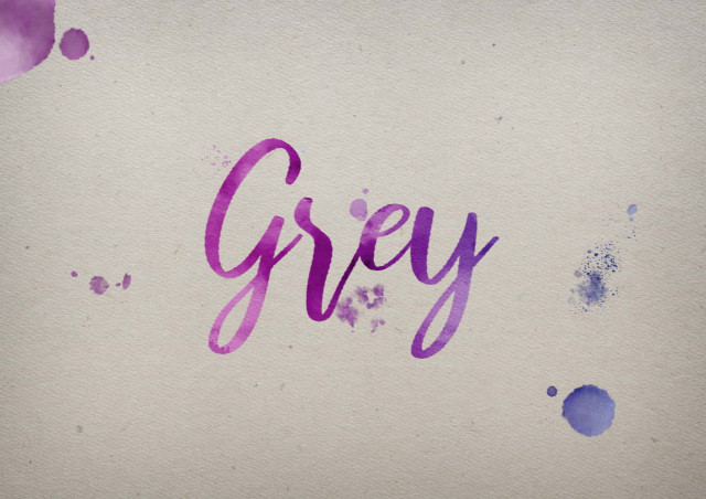 Free photo of Grey Watercolor Name DP