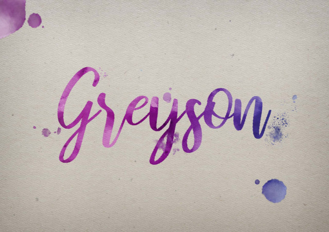 Free photo of Greyson Watercolor Name DP