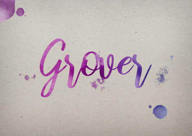 Free photo of Grover Watercolor Name DP