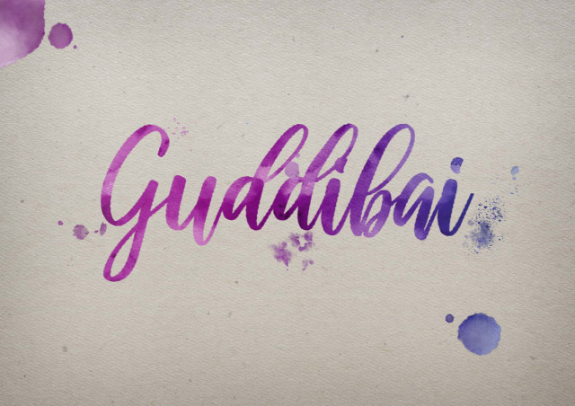 Free photo of Guddibai Watercolor Name DP