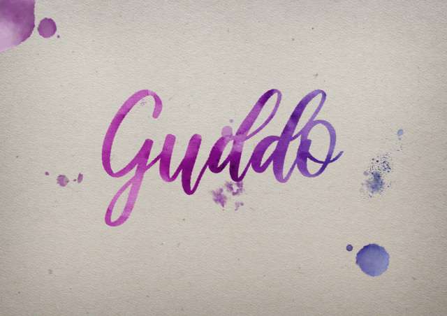 Free photo of Guddo Watercolor Name DP