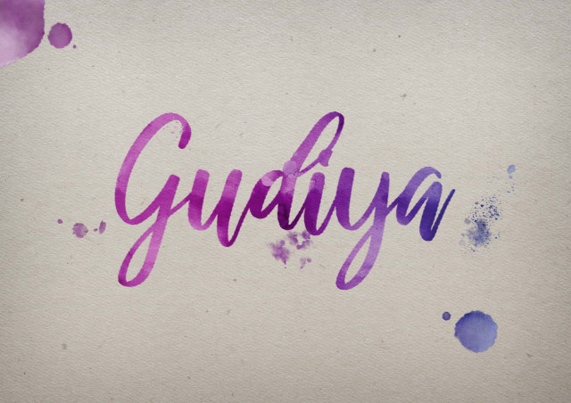 Free photo of Gudiya Watercolor Name DP