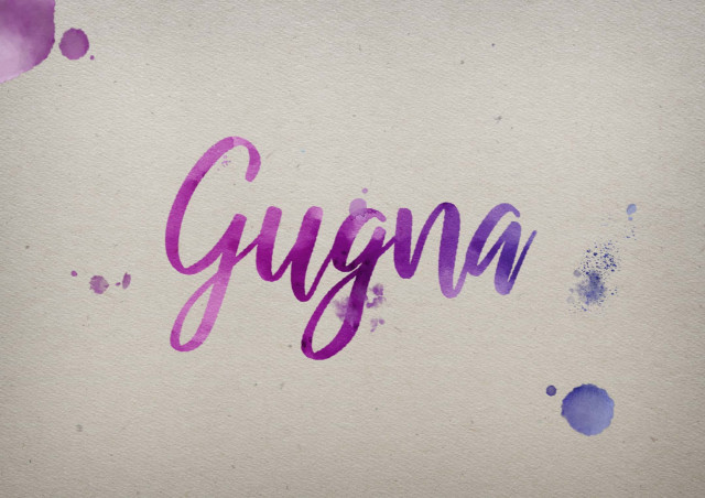 Free photo of Gugna Watercolor Name DP