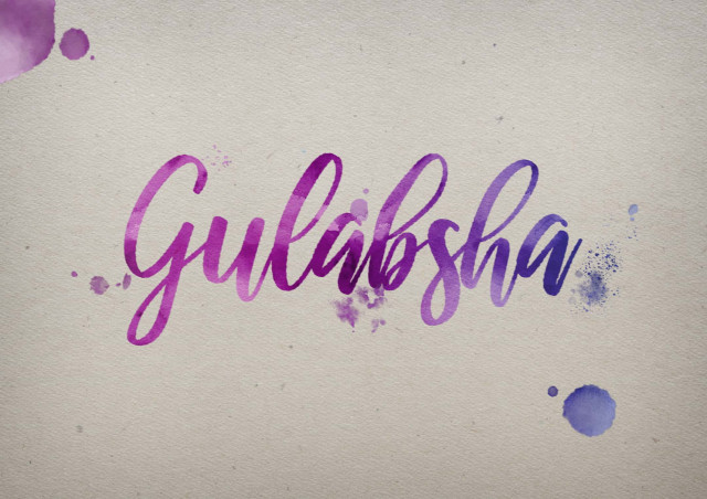 Free photo of Gulabsha Watercolor Name DP