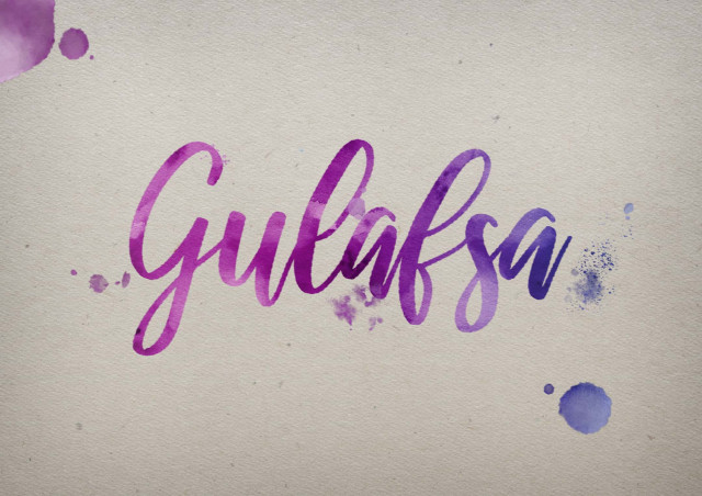 Free photo of Gulafsa Watercolor Name DP