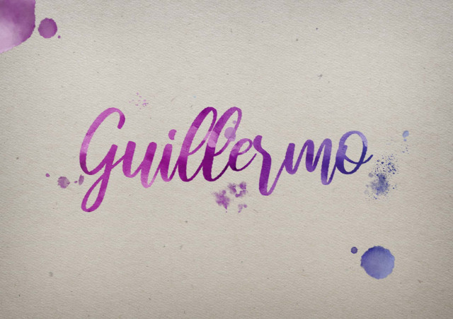 Free photo of Guillermo Watercolor Name DP