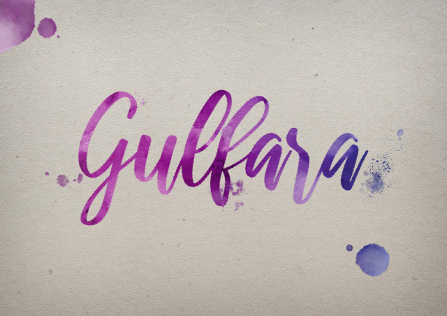 Free photo of Gulfara Watercolor Name DP