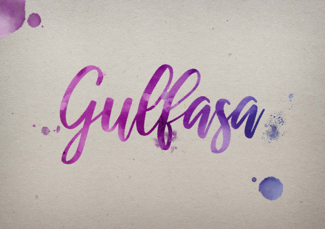 Free photo of Gulfasa Watercolor Name DP