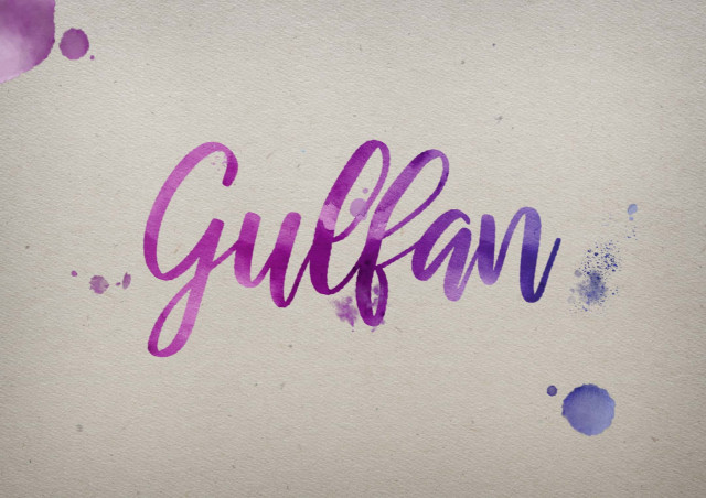 Free photo of Gulfan Watercolor Name DP