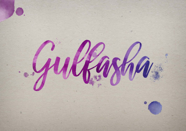 Free photo of Gulfasha Watercolor Name DP