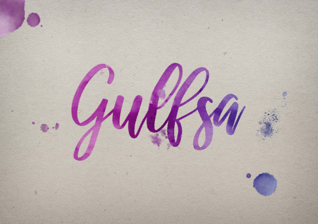 Free photo of Gulfsa Watercolor Name DP