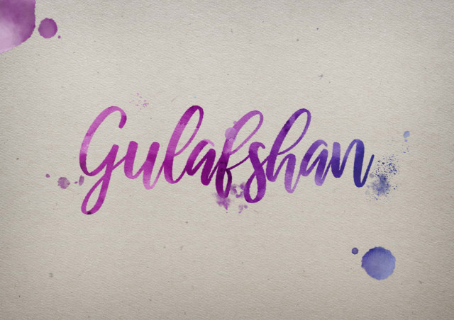 Free photo of Gulafshan Watercolor Name DP