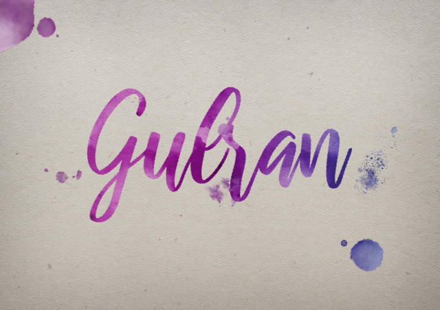 Free photo of Gulran Watercolor Name DP