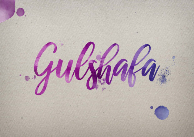 Free photo of Gulshafa Watercolor Name DP