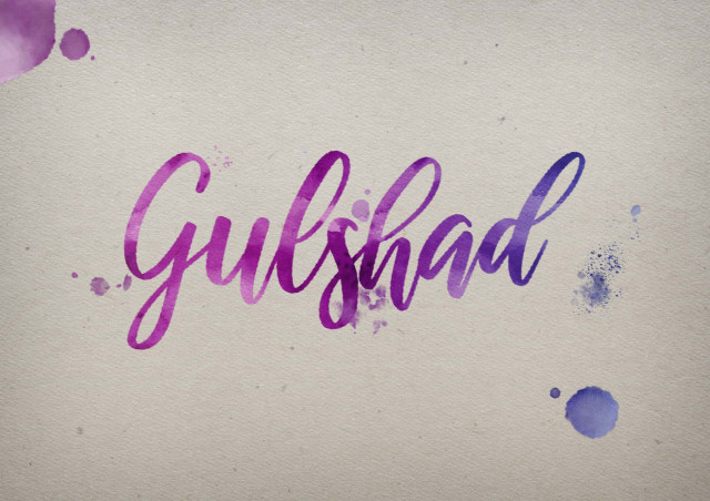 Free photo of Gulshad Watercolor Name DP