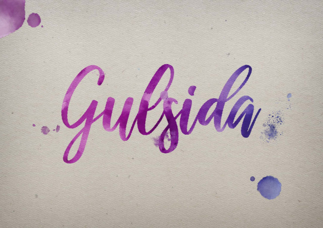 Free photo of Gulsida Watercolor Name DP