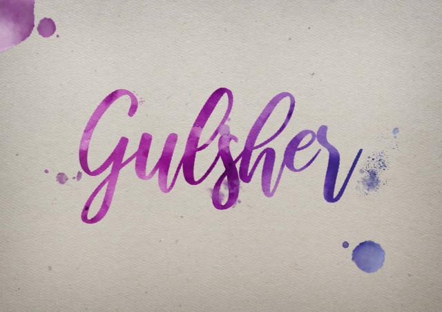 Free photo of Gulsher Watercolor Name DP