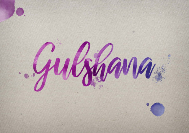 Free photo of Gulshana Watercolor Name DP