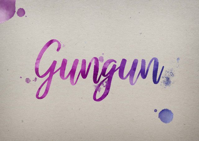 Free photo of Gungun Watercolor Name DP