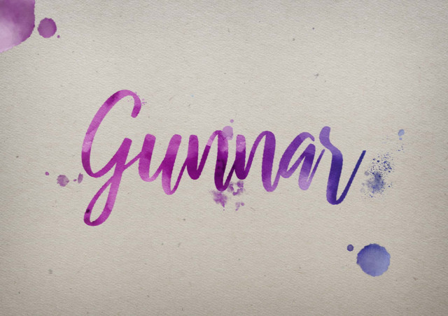 Free photo of Gunnar Watercolor Name DP