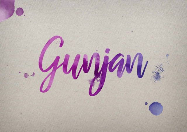 Free photo of Gunjan Watercolor Name DP